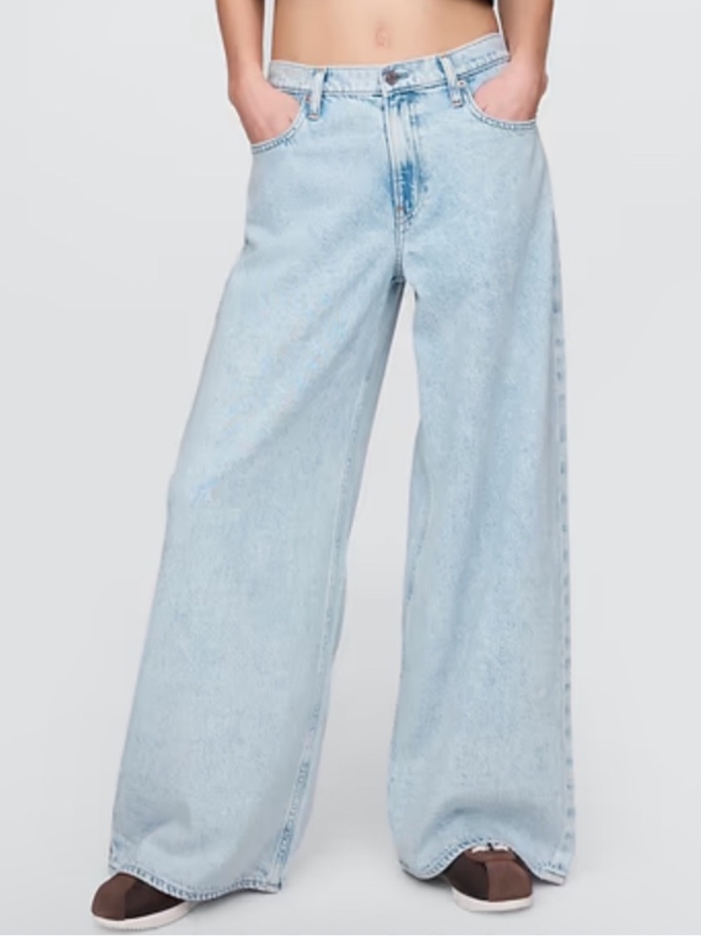 GAP High Rise Light Wash Bootcut Wide-Leg Jeans